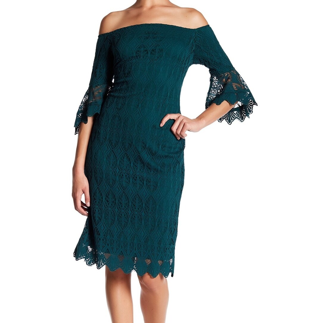 sharagano lace dress