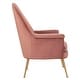 preview thumbnail 8 of 6, SAFAVIEH Couture Aimee Velvet Arm Chair- Dusty Rose / Gold - 33.5" W x 31.7" D x 40.9" H