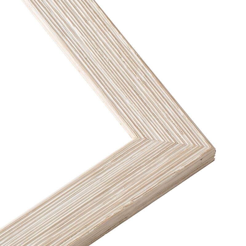 11x15 White Rustic Wide Barnwood Picture Frame - UV Acrylic, Foam Board Backing, Hanging Hardware