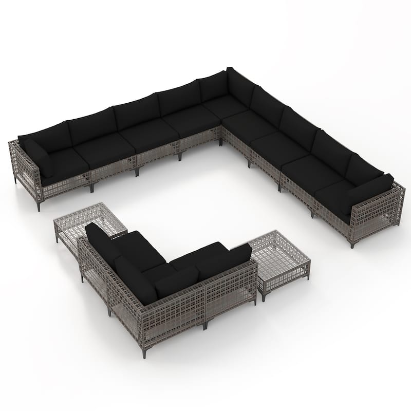 Outdoor Patip Sectional Seating Group with Cushions