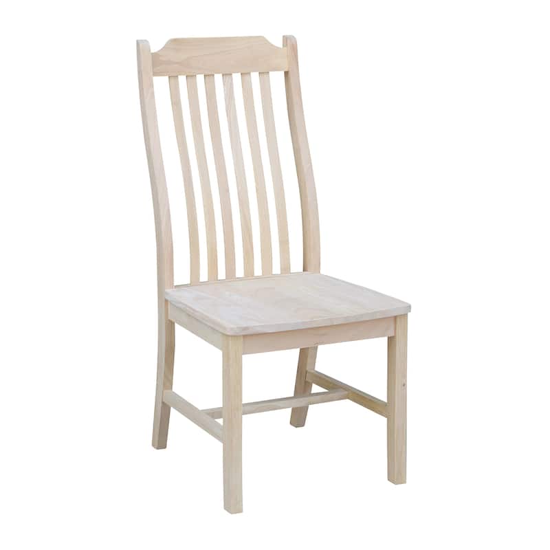 International Concepts Solid Wood Steambent Mission Dining Chairs, Set of 2