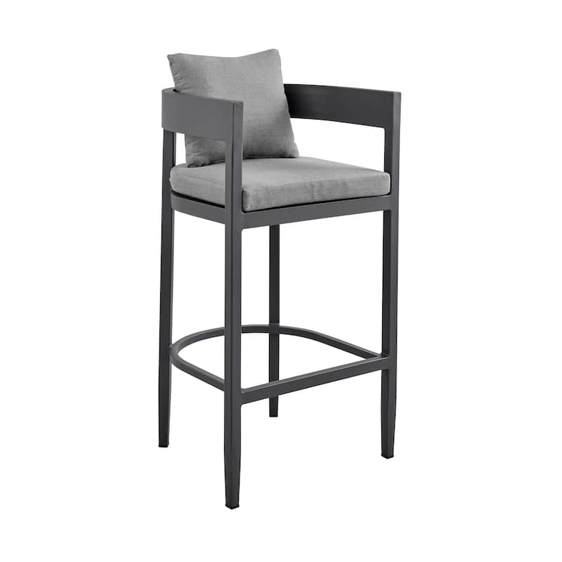Argiope Modern Aluminum Outdoor Bar Stool