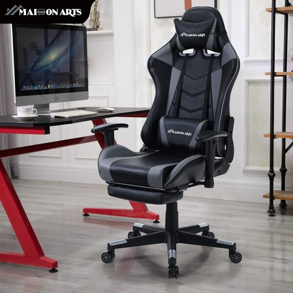 Gaming chair and hotsell footrest