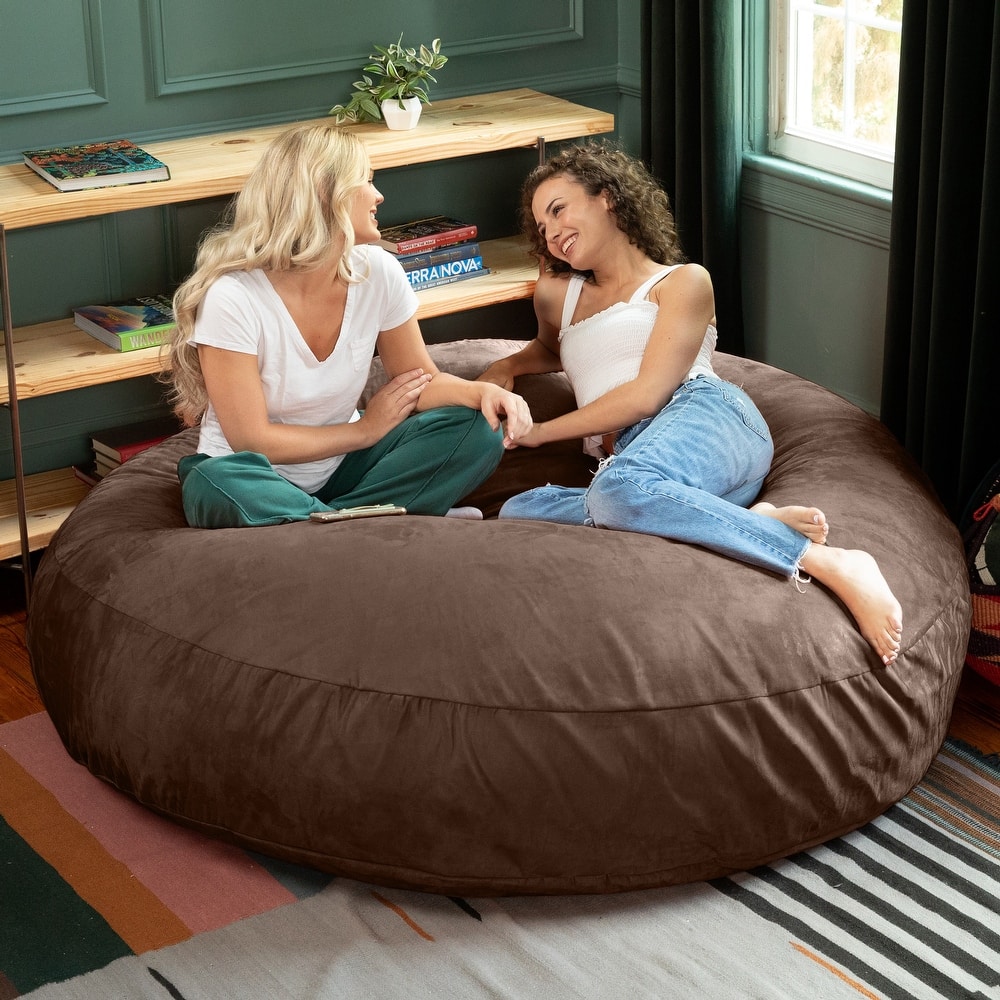 Jaxx 6 Foot Cocoon - 2-in-1 Giant Bean Bag Chair for Adults & Convertible Bean Bag Bed