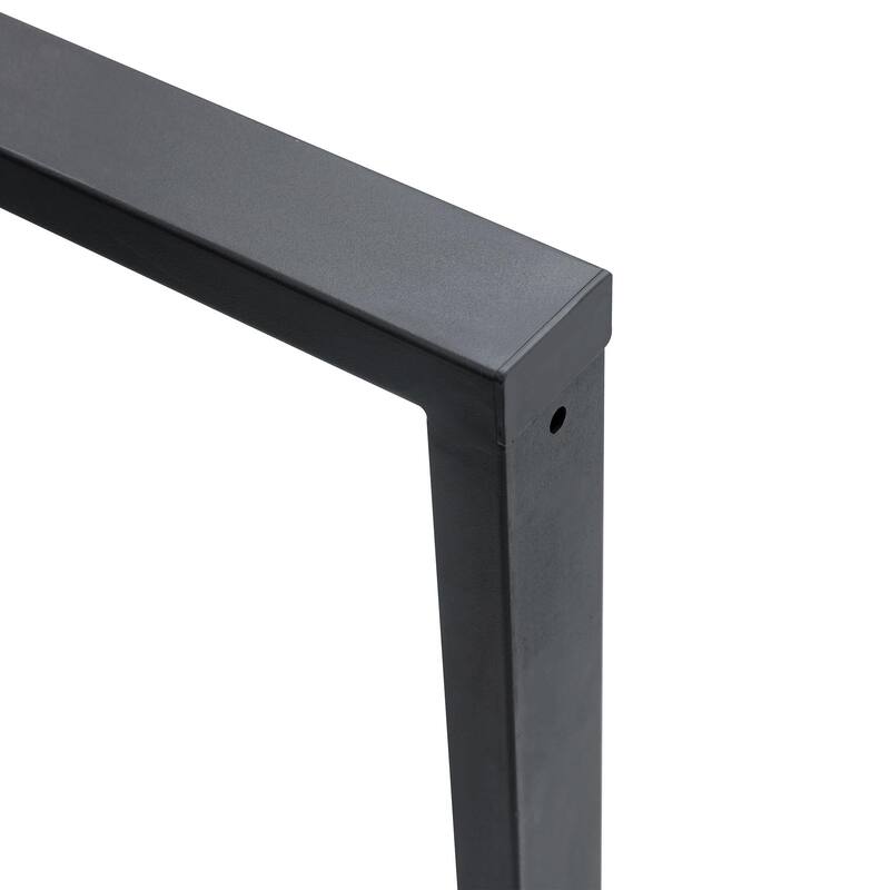 Modern Dining Table with Wood Textured Tabletop Unique Spliced Pattern Office Table with Anti-Slip Feet