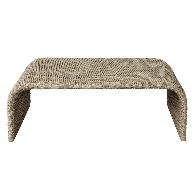 Uttermost 22877 Calabria 29" Wide Metal and Wood Coffee Table - Brown