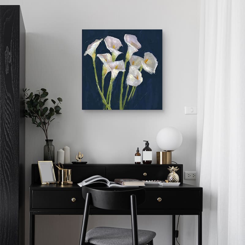 Callas on Blue by Studio Arts Canvas Art Print