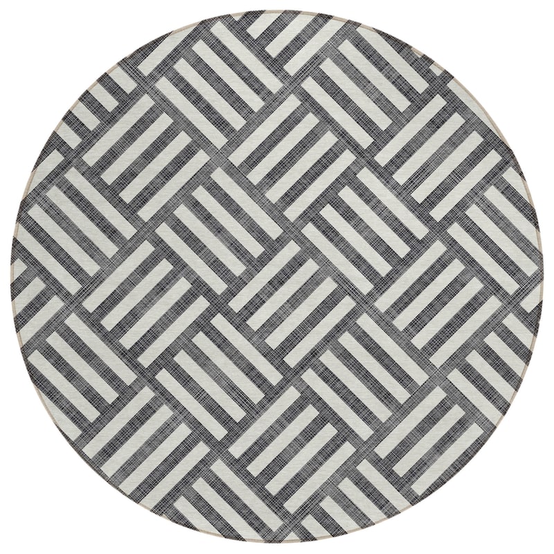 HomeRoots Geometric Transitional Rectangle Outdoor Rug