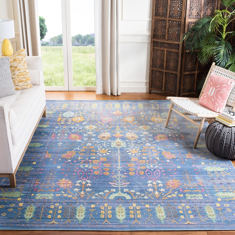 SAFAVIEH Valencia Insaf Vintage Boho Oriental Rug - 8' x 10' - Blue/Multi
