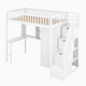 preview thumbnail 7 of 27, Twin size Loft Bed with Bookshelf, Drawers, Desk and Wardrobe