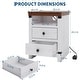 preview thumbnail 5 of 6, Modern Farmhouse Nightstand Set of 2 with Charging Station, 2 Drawer Rustic Bedside Table with USB Ports & Outlets