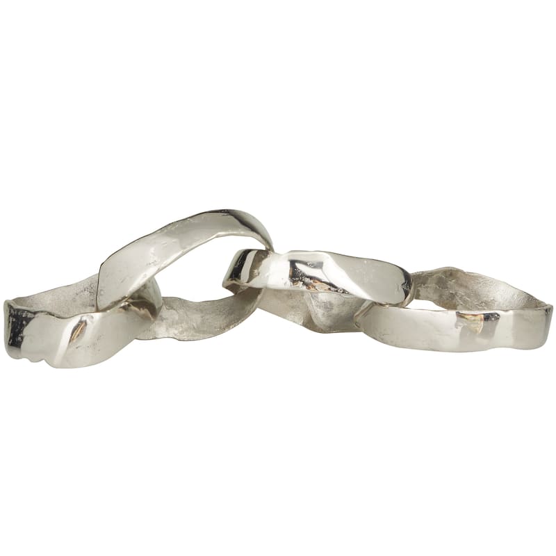 Aluminum Metal Chain Sculpture - Black, Gold, Silver