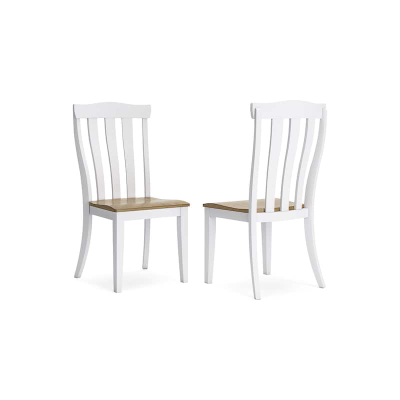 Signature Design by Ashley Ashbryn White/Natural Dining Chair - 19.25" W x 20.63" D x 40.25" H