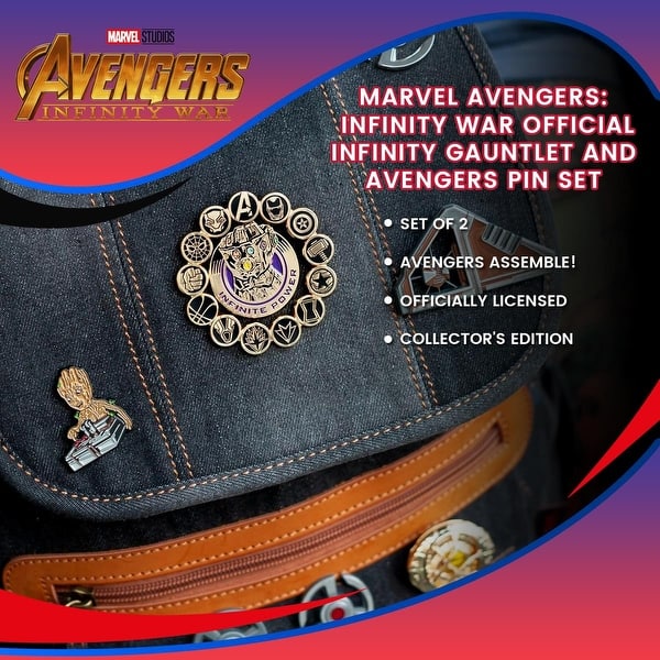 Marvel Avengers Infinity War Official Infinity Gauntlet And Avengers Pin Set Yellow On Sale Overstock 30660327 Here's everyone you'll see in the upcoming mcu movie. overstock com