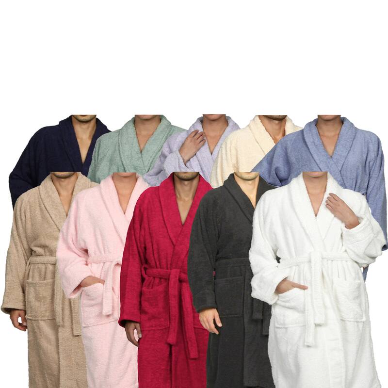 100% Cotton Soft Terry Adult Unisex Lightweight Bathrobe by Superior