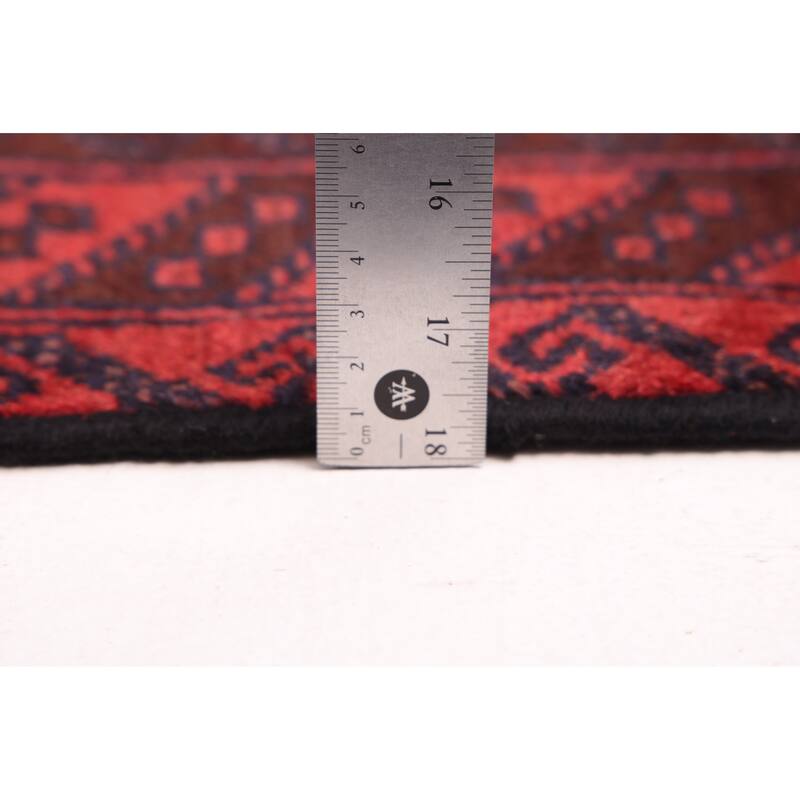 ECARPETGALLERY Hand-knotted Teimani Dark Brown, Red Wool Rug - 3'4 x 6'8