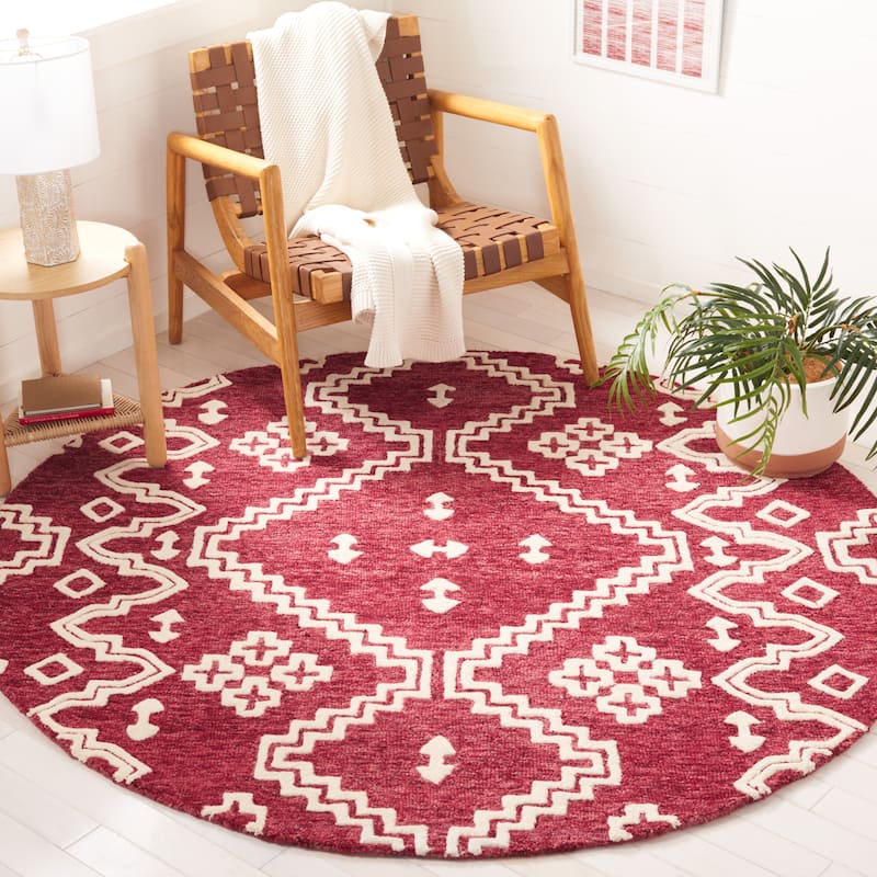 SAFAVIEH Handmade Abstract Ruveyda Modern Wool Rug