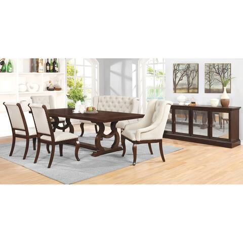 Fremont Antique Java and Cream 9-piece Dining Set with Removable Leaf