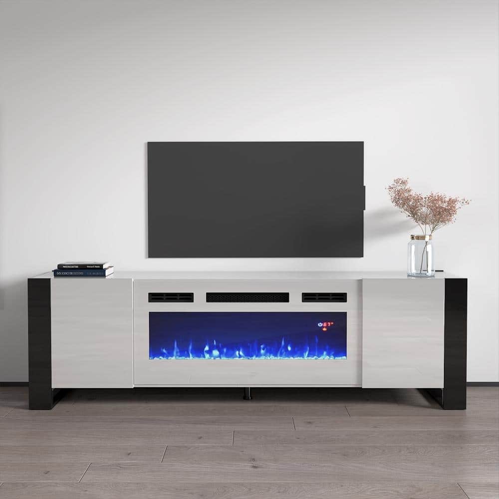 Woody WH-EF Electric Fireplace 77" TV Stand