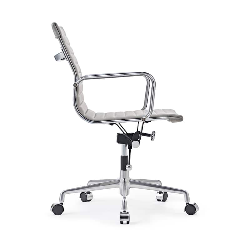 CAROCC Ribbed Computer Desk Office PU Chair Height Adjustable - N/A