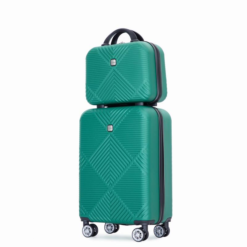 20/14" Spinner Wheels Luggage Sets 2 Piece Lightweight Suitcase Sets, Carry On Trunks Sets