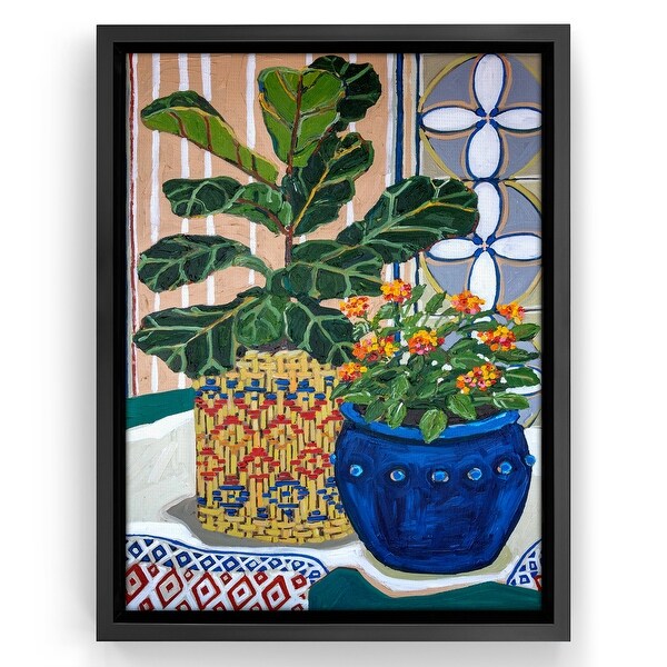 Americanflat - Fiddle Leaf Fig And Flowers by Mandy Buchanan