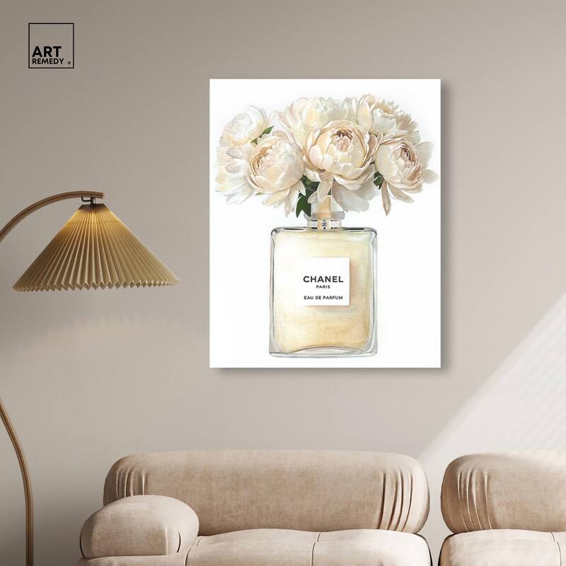 Doll Memories - Creamy Perfume Canvas by Art Remedy, Gallery Wrapped