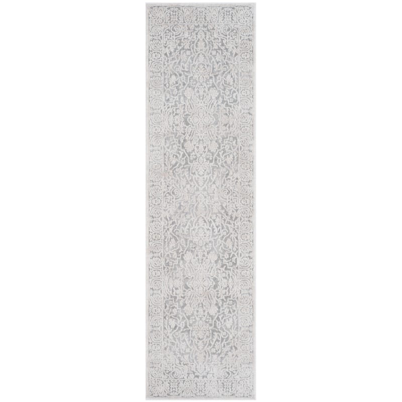 SAFAVIEH Reflection Suhad Oriental Rug - 2'3" x 10' Runner - Light Grey/Cream - Runner