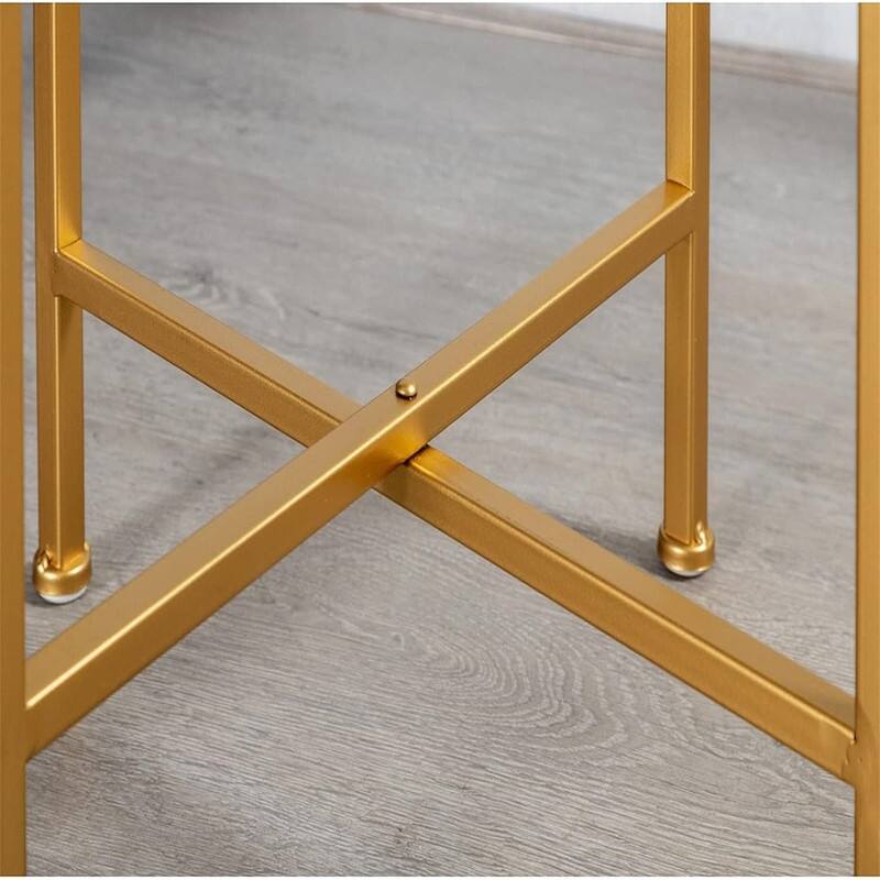 Small Round Metal End Table - 14.5"D x 14.5"W x 25"H