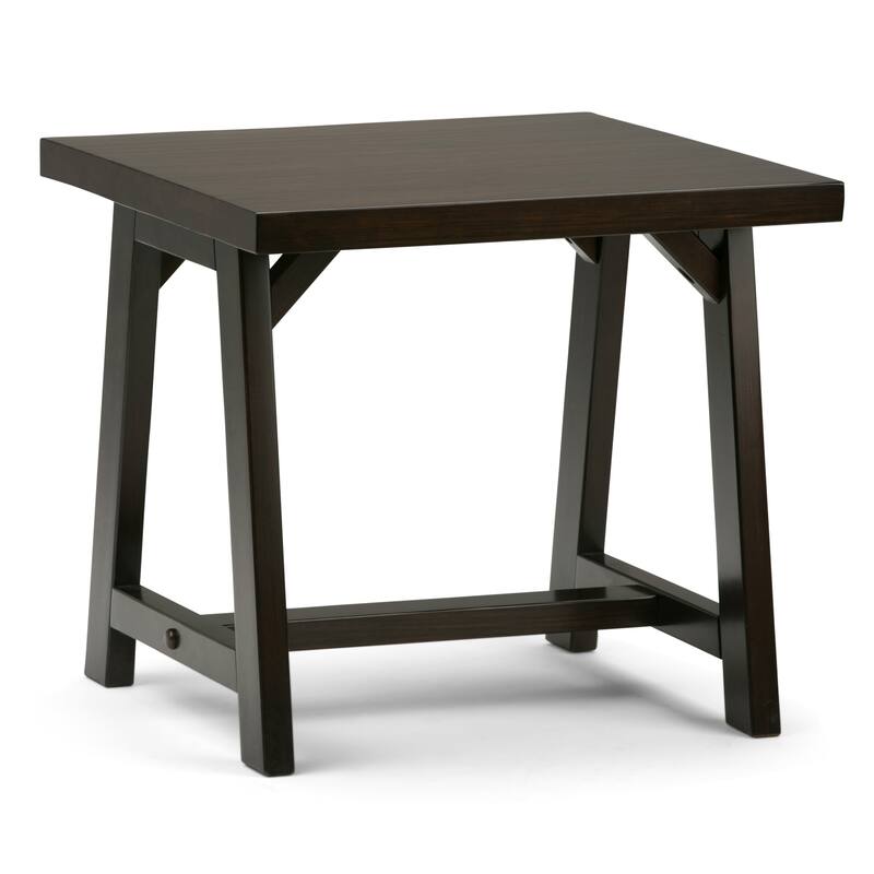 WYNDENHALL Hawkins Solid Wood 22-inch Square Retro Modern Side Table - 22 W x 22 D x 20 H