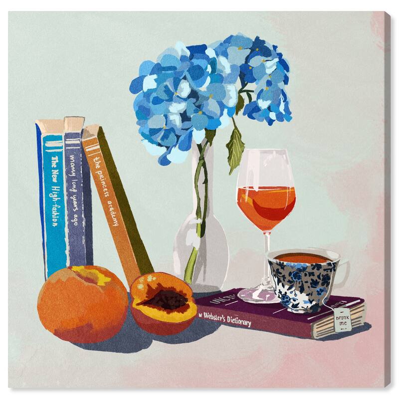 Wynwood Studio Canvas Floral and Botanical Reader s pastime Blue and Copper Farmhouse Wall Art Canvas Print - Blue, Bronze