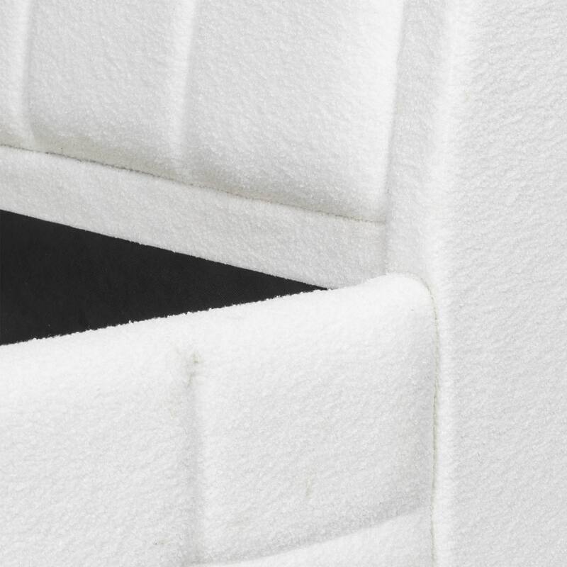 Modern Upholstered Platform Bed Frame Grounded Bed Frame with Striped Headboard/Wood Slats Support/No Box Spring/Easy Assembly