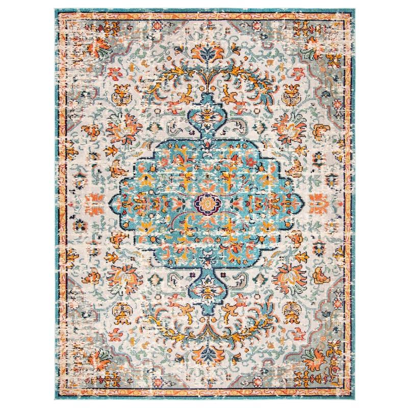 SAFAVIEH Madison Sabire Boho Medallion Distressed Rug