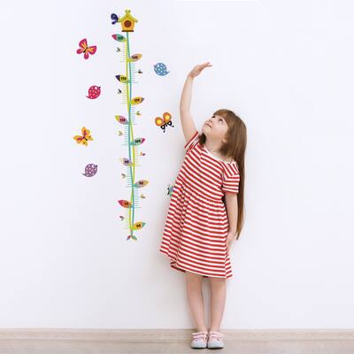 Walplus Butterfly Height Measure Children Wall Stickers Nursery Decor