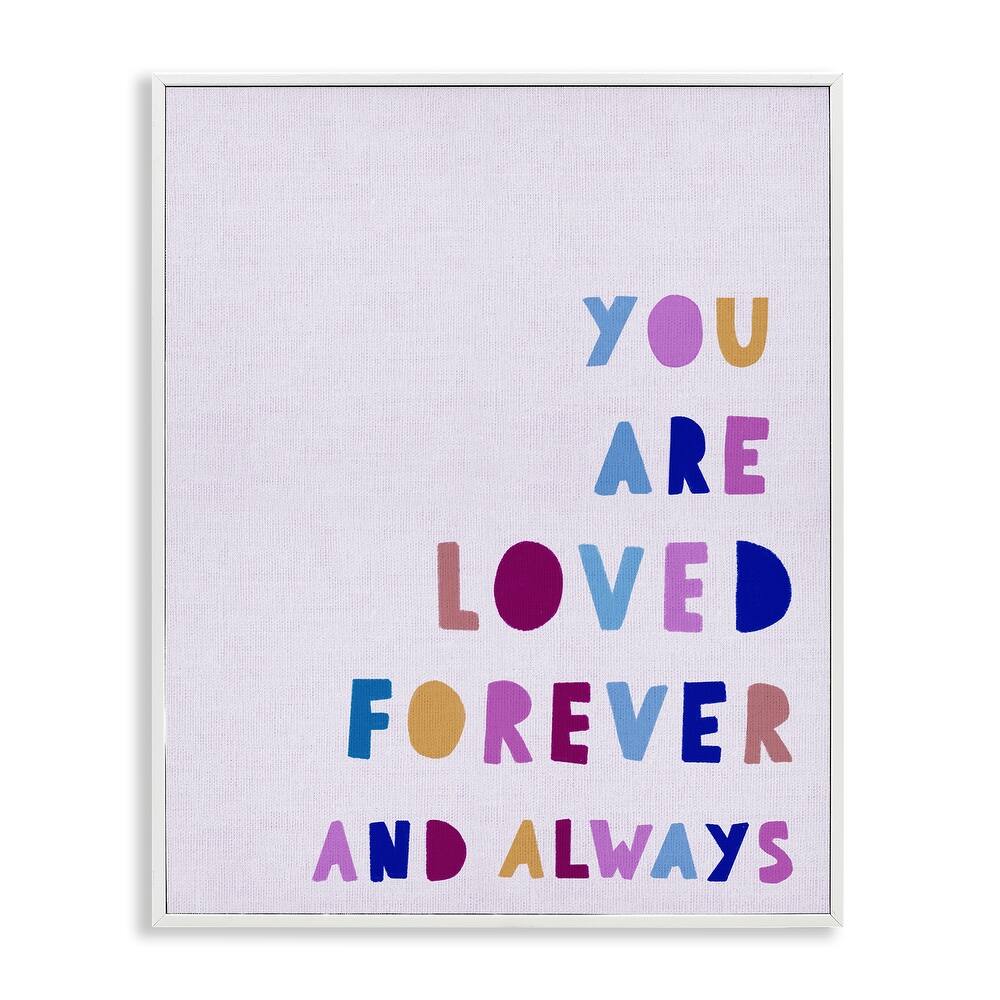 Stupell You Are Loved Forever Framed Giclee Art Design By Leah Straatsma