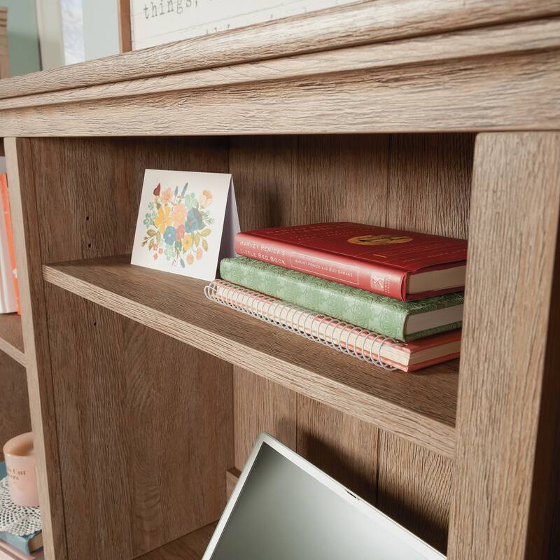 Wood Hutch with Adjustable Shelves, Brown - 54.02" W x 11.65" D x 25.79" H