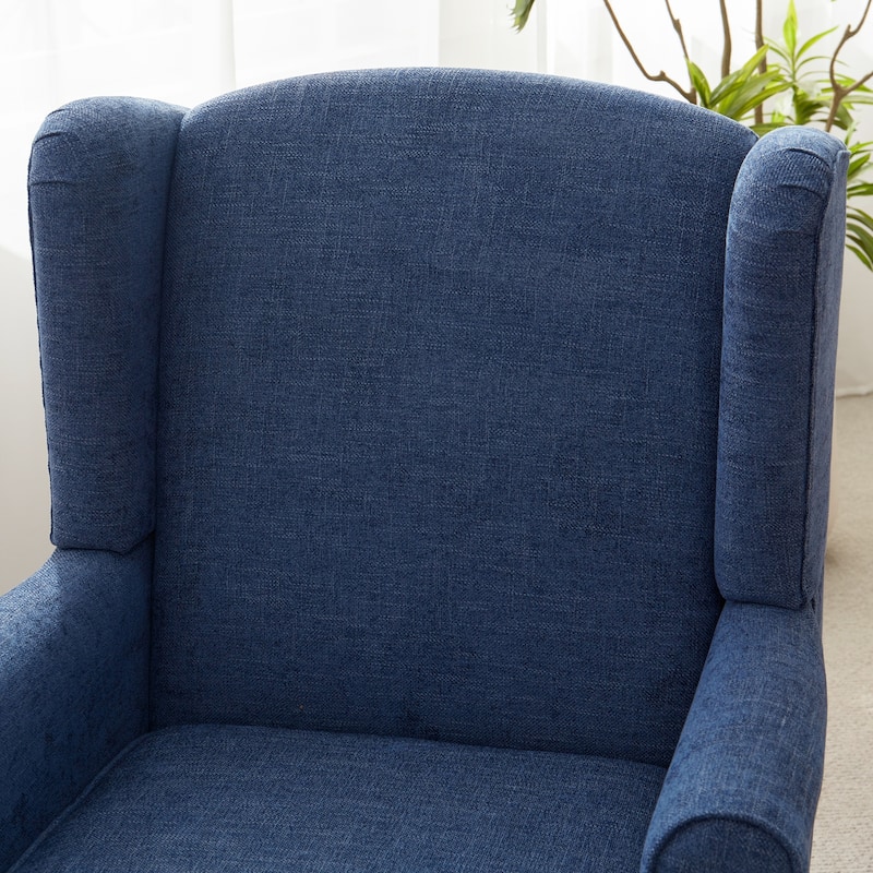 Accent Arm Chair with Turned Legs and Round Arms