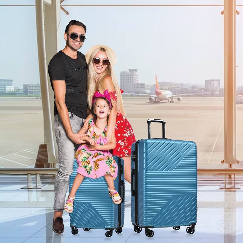 3 Piece Hardshell Luggage Spinner 8 Wheels Suitcase Sets (20"24"28")