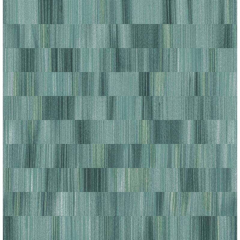 Sarah + Ruby Flicker Teal Horizontal Textured Stripe Wallpaper