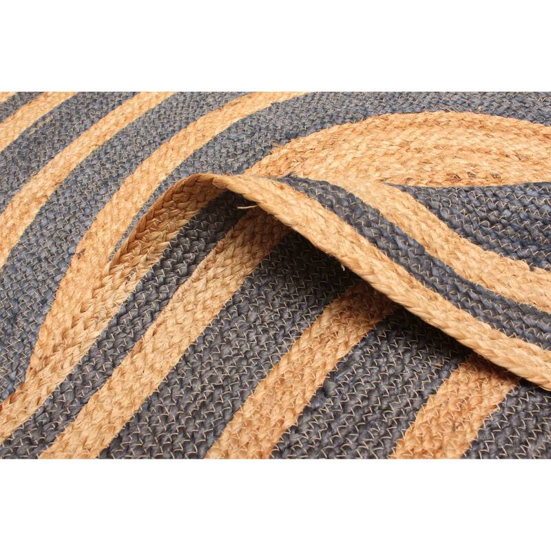 ECARPETGALLERY Braided Weave Palas Denizli Tan Jute Rug - 3'10 x 3'10