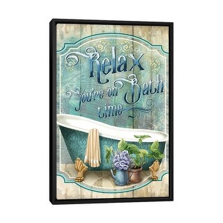 iCanvas "You're On Bath Time" by Conrad Knutsen Framed Canvas Print ...