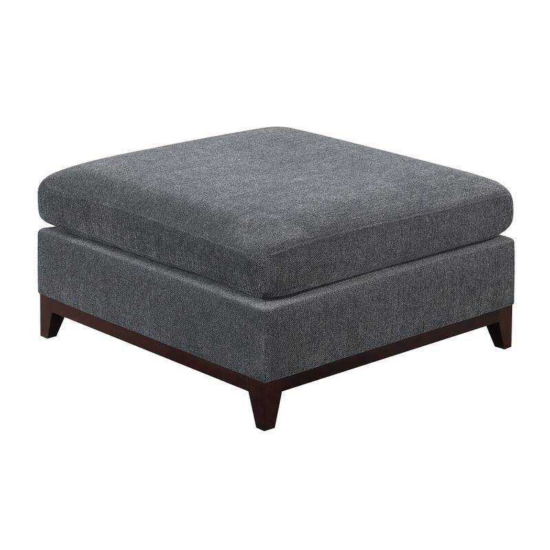 Modular Living Room Furniture Ottoman Ash Chenille Fabric 1pc Cushion Ottoman Couch