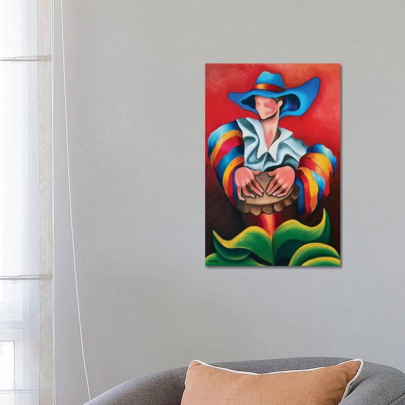 iCanvas "Blue Hat" by Dixie Miguez Canvas Print - 26x18x1.5