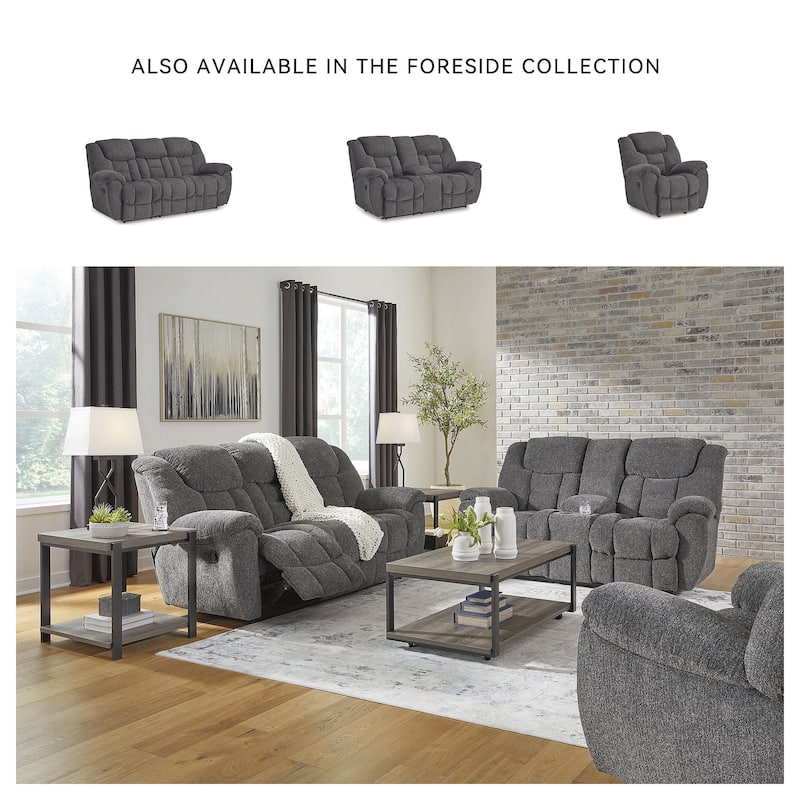 Signature Design by Ashley Foreside Gray Rocker Recliner