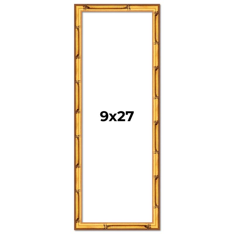 9x27 Frame Gold Bamboo Picture Frame - Complete Modern Photo Frame