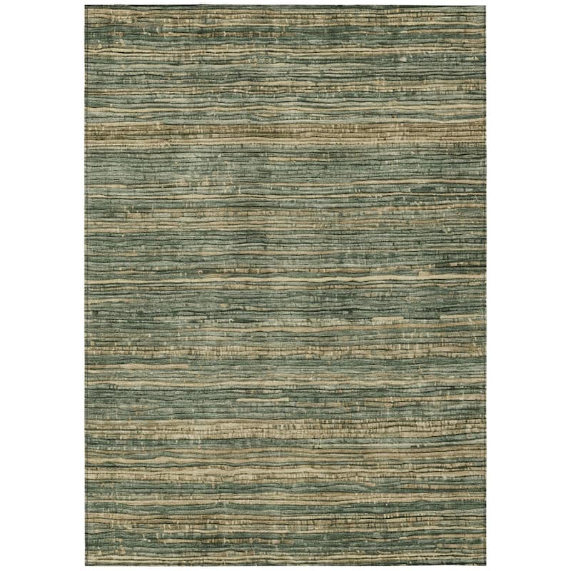 HomeRoots Striped Transitional Rectangle Outdoor Rug