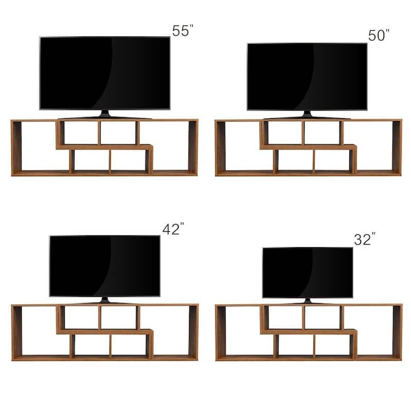 41.34" Modern Double L-Shaped TV Stand