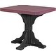 preview thumbnail 13 of 43, Poly Lumber Square Table Counter Height - Cherrywood & Black