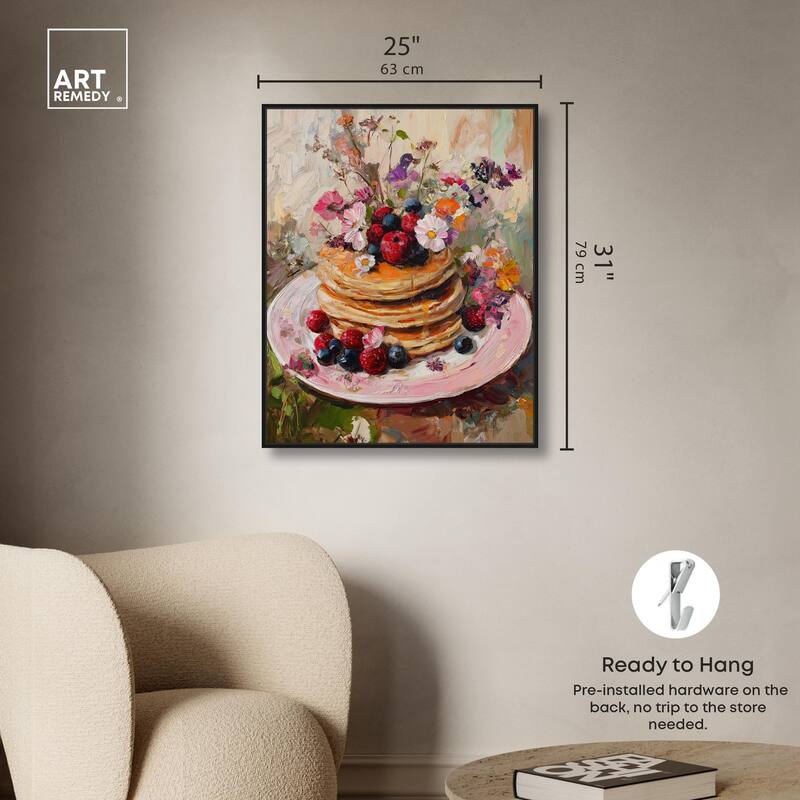 Raspberry Pancakes II Canvas by Art Remedy
