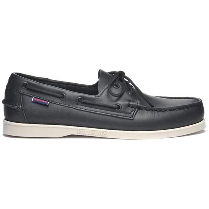 Sebago Men's Docksides Portland Leather Boat Shoes - Black - 10.5
